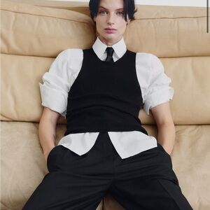 Mango Black Silk Narrow Tie